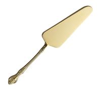 Milisten Spatule à Gâteau en Acier Inoxydable Manche Sculpté Doré, Pelle Triangulaire Dentelée pour Découpe Précise, Serveur à Gâteau Pratique Cuisine et Pâtisserie Maison