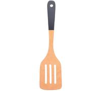 Milisten Spatule Cuisine en Bois de Hêtre Long Manche Bleu, Résistance Haute Température, Antiadhésive, Ustensile Ménager Polyvalent pour Poêle et Batterie Cuisine, Maison et Restaurant