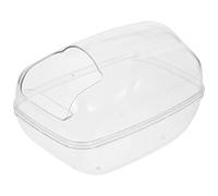 Milisten Splash pour Hamster Salle de Bain Détachable Transparent pour Petits Animaux Conception Antidérapante et Pratique pour Bain Joyeux et Confortable