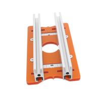 Milisten Support Circulaire de Fraisage Plaque de Rainurage pour Défonceuse Aluminium Orange, Plaque de Base de Mini-fraisage, Compatible, pour Atelier et Travail du Bois