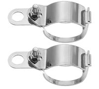 Milisten Support de Clignotant pour Motocyclette 2 Pièces Pince de Fixation Compatible Choppers et Cruisers Support Stable Résistant aux Chocs pour Installation Signalisation Moto