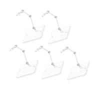 Milisten Support de Figurine Réglable Résistant à L'usure 5 Pièces en Plastique Base Plate Stable pour Poupée et Figurine D'action pour Maison ou Centre Commercial