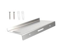 Milisten Support de Salle de Bain en Acier Inoxydable Argenté 1 Set Rangement pour Shampooing et Gel, Dérouleur Papier Toilette Pratique Cuisine et Salle de Bain