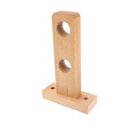 Milisten Support de Tringle à Rideaux en Bois Massif, Porte-Cannes Simple Tige 3 Cm de Diamètre, Double Perçage Carré, Accessoire pour Rideau Décoration Salle de Bain, Montage Mural