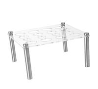 Milisten Support en Acrylique Carré pour Pièces d'Échecs DIY Organisateur Stable Ouvertures Multiples pour Moules en Résine Rangement Pratique pour Accessoires de Jeux d'Échecs et