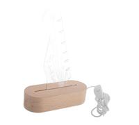Milisten Support Lumineux pour Médiators avec Base Bois Forme Tête De Guitare Accessoire De Guitare Porte-médiators Lumineux Et Veilleuse