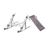 Milisten Support Multifonctionnel pour Ordinateur Portable en Alliage d'aluminium Argent Pliable léger avec Pads de Refroidissement pour Bureau et télétravail