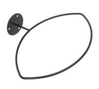 Milisten Support Mural de Rugby Noir 1 Pièce, Porte-balles Robuste en Fonte pour Rangement et Exposition, pour Maison et Décoration de Chambre Thème du Football, Support de Rangement