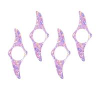 Milisten Support Pouce Lecture en Résine Lot de 4 Bagues Légères Ouvre-Livre pour Lecture Facile sur Livres Cuisine