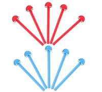 Milisten Supports De Perchoirs pour Oiseaux 10 Pièces Plastique Solide Couleurs Bleu Et Rouge Perchoirs en Tiges Universels pour Cages Oiseaux Perroquets Petits Et Grands