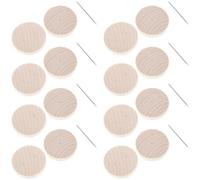 Milisten Supports de Poupées au Crochet en Acier Simple et Double Aiguille Socle en Bois 4 CM X 08 CM Lot de 24 Supports pour Figurines Marionnettes et Poupées en Feutre - Accessoire