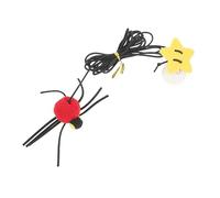 Milisten Suspendu pour Chat Feutre Forme Araignée avec Corde Élastique Flexible Plume et Cloches Compact pour Exercices et Divertissement des