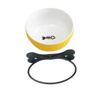 Milisten Suspendue pour Chat et Chien Céramique Inclinée Bol Multifonction Décoratif pour Alimentation et Eau Support Métallique Kit Complet pour et Petits Animaux