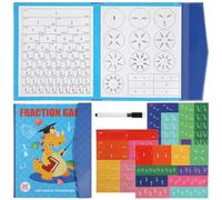 Milisten Tableau Magnétique pour Apprentissage des Fractions Bandes Magnétiques pour Enseignement des Mathématiques au Primaire