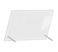 Milisten Tableau Mémo Domestique en Acrylique Transparent Effaçable à Sec 30 X 20 Cm 2 Punaises 7 Cm, Tableau Blanc de Bureau Incliné pour Notes et Organisation Quotidienne