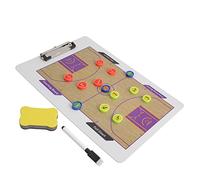 Milisten Tablette Basket Effaçable Panneau Magnétique Portable pour Entraîneurs de Basketball PVC Durable Pratique et pour Analyse de Matchs et Couleur Aléatoire Couleur Aléatoire