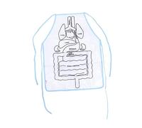 Milisten Tablier D'anatomie Stéréoscopique en Peluche pour Garçon et Filles, Apprentissage Précoce des Organes Humains, pour Écoles et Hôpitaux Cœur, Poumon et Intestins