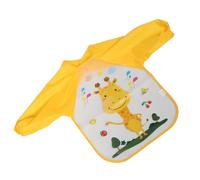 Milisten Tablier de Peinture Étanche pour Garçon Fille Ans Eva avec Motifs Bavoir Pratique pour Activités Artistiques et Repas Jaune