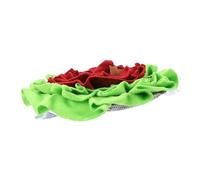 Milisten Tapis Renifleur Antidérapant pour Chien Tapis de Nourriture Fleece pour Éducation et Éveil Rouge et Vert