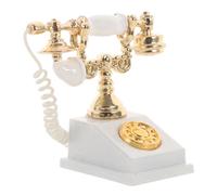 Milisten Téléphone Rotatif Miniature Blanc Accessoire De Décor pour Maison De Poupée Téléphone Vintage pour Et Collections Objets De Décoration Rétro pour Divers