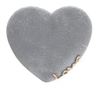 Milisten Tombstone Résine Forme De Cœur pour Animaux De Compagnie Marqueur De Tombeau pour Chiens Et Décoration De Jardin avec Espace Photo Couleur Roche Non Personnalisable