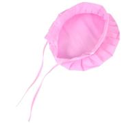 Milisten Toque de Chef à Lacets Réglable, Coton Respirant, Couleur Rose Bandes Blanches, Casquette de Travail Anti-huile et Anti-poussière pour Restauration Professionnelle, Unisexe,