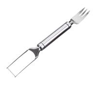 Milisten Trancheuse et Fourchette Coupe-Pastèque en Acier Inoxydable, Ustensile Multifonction pour Découpe Melon et Fruits Frais, Accessoire Pratique la Cuisine Maison