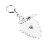 Milisten Transparent Guitar Pick Holder Portable Case with Keychain Compact Plectrum Storage Box and Pendant Necklace for Guitarists Travel Friendly Display Organizer