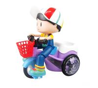 Milisten Tricycle Acrobatique pour Garçon et Filles pour Garçon et Filles sans Batterie Lumières LED Interactives Plastique Robuste Maison et Couleur Aléatoire