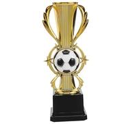 Milisten Trophée de Football Plastique Petit Format Coupe Or Léger pour Récompense Garçon Fille Accessoire Gagnant pour Compétitions Scolaires et Fêtes Sportives