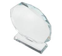 Milisten Trophée en Cristal Clair Octogonal 130 MM - Plaque Commémorative en Verre de Récompense pour Employés, Prix de Reconnaissance Professionnelle, Trophée Vierge pour Cérémonies et