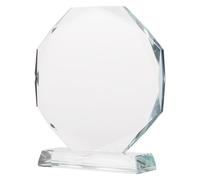 Milisten Trophée Octogonal en Cristal Verre pour Reconnaissance Polyvalente, Design Élégant Style Sophistiqué, pour Remise de Prix et Trophée D'employé