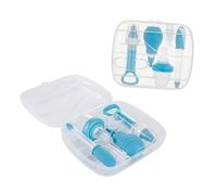 Milisten Trousse Nourrisson avec Mangeoire Médecine Plastique Distributeur Médicaments Réutilisable avec Compartiment de Stockage Kit Alimentation Garçon Fille Contrôlée
