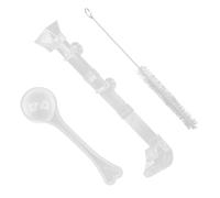 Milisten Tube Alimentation Transparent pour Aquarium Tube PVC Sûr avec Crochet Large Ouverture pour Distribuer Crevettes et Poissons Facile à Installer et Nettoyer Lot