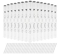 Milisten Tubes de Carillon Éolien en Métal Argenté 50pcs pour Bricolage DIY, Décoration de Jardin Extérieur, Tubes de 7-8 Cm Finition Soignée et Grosse Praticité