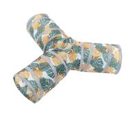 Milisten Tunnel Pliable pour Lapin, Chat et Hamster - Tunnel de Jeu Amusant à Trois Voies, pour Petits Animaux, Matériau Résistant aux Morsures, pour L’Exercice Divertissement Intérieur