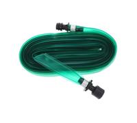 Milisten Tuyau D'irrigation Plat Perforé pour Jardin 15 M Vert Tuyau D'arrosage Poreux Extérieur pour Potager Joint Anti-fuite Irrigation Uniforme