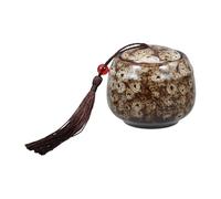 Milisten Urne Céramique Beige pour Animaux De Compagnie Urne Funéraire pour Chiens Et Boîte De Crémation Décorative Mémoire De Deuil pour Cendres