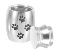 Milisten Urne pour Animaux De Compagnie Mini Urne pour Les Cendres Urnes pour Chiens Urne De Cendres d'animaux Chat Urnes Souvenir Lingettes Animal De Compagnie Deuil Alliage Silver