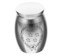 Milisten Urne pour Animaux Métallique Compacte pour Cendres de Chien et Chat Récipient Scellé Coffret Funéraire Portable et Discret pour Souvenirs