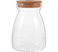 Milisten Vase Transparent pour Plantes Récipient Décoratif pour Arrangement Floral et Hydroponique avec Bouchon Grand Modèle