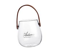 Milisten Vase Verre avec Anse Ornement Décoratif pour Maison Contenant pour Fleurs Et Plantes