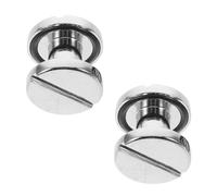 Milisten Vis de Fixation Plaque Dorsale Plongée sous-Marine 2 Pcs, Vis à Tête Plate en Acier Chromé Brillant 0,67 X 0,67 X 0,63 Po, Accessoires de Rechange pour Équipement Snorkeling