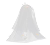 Milisten Voile De Mariée pour Mariage Coiffe Voile pour Chat Couronne Décoration pour Animal De Compagnie Costume De Mariage pour Chien