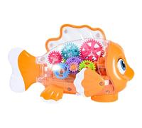 Milisten Voiture Jouet Poisson Lumineux Tout-Petits Jouet à Mécaniques 1 à 3 Ans Conception Transparente Lumière et Musique Développement Motricité Fine