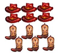 Milisten Western Party Balloons Set Cowboy Hat And Boot Foil Decorations For Cowgirl Birthday Aluminum Foil Easy Setup For Indoor Outdoor Western Theme Events