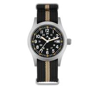 Militado ML05 ML05B 38mm Montres De Campagne Vintage Pour Hommes, Mouvement À Seconde Continue VH31/515/Miyota Super 2035 À Quartz, Verre Saphir Bombé Revêtement AR, Super Luminosité C3, 100M Étanche