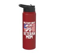 Militaire Brat Veteran Mom Veteran Stainless Steel Insulated Water Bottle