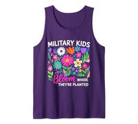 Militaire Kid Pissenlit fleurit là où Ils sont plantés Violets Débardeur