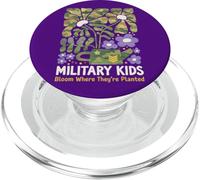 Militaire Kid Pissenlit fleurit là où Ils sont plantés Violets PopSockets PopGrip pour MagSafe